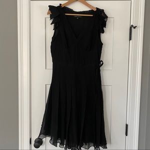 Adrianna Black Silk cocktail Dress